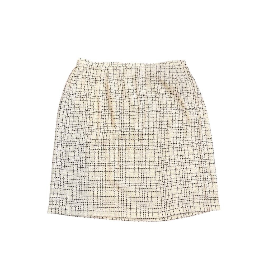 Passports Woman Vintage Knit Tweed Elastic Waist Skirt Plus 3X Career Academia